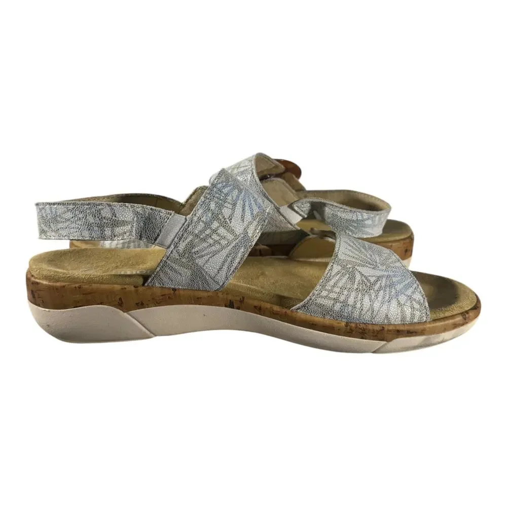 Remonte R6853-92 Touch Rip Tape Fasten Sandals Blue White Womens US 10-10.5 - Picture 8 of 9